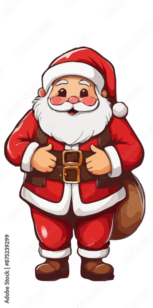 A festive Santa design perfect for Christmas t-shirt designs, featuring the iconic Santa hat, beard, and suit. A festive Santa design perfect for Christmas t-shirt designs, featuring the iconic Santa hat, beard, and suit.