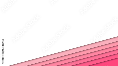 Abstract cutting paper corner. Geometric paper pattern. Pink paper border gradations.