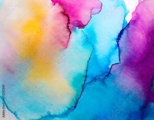 bright Abstract watercolor background. Generative AI.