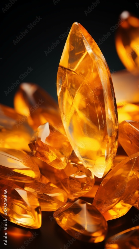 Amber Material Structure Background - Generative AI Amber Material Structure Background - Generative AI