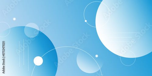 Abstract blue background with circle geometric. Light blue abstract background design. background with copy space for design, vector. blue background with simple waves with dynamic shapes. vector.