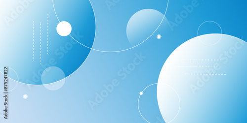 Abstract blue background with circle geometric. Light blue abstract background design. background with copy space for design, vector. blue background with simple waves with dynamic shapes. vector.