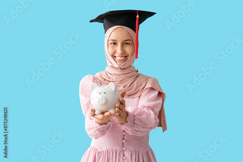 Female Muslim graduate with...