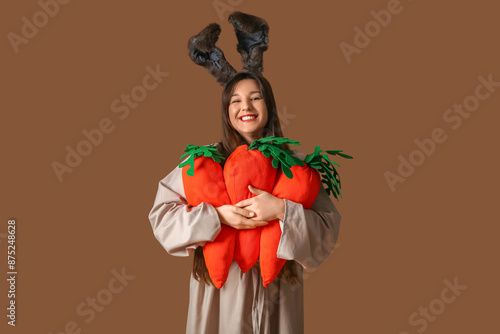 Young happy woman in Easter...