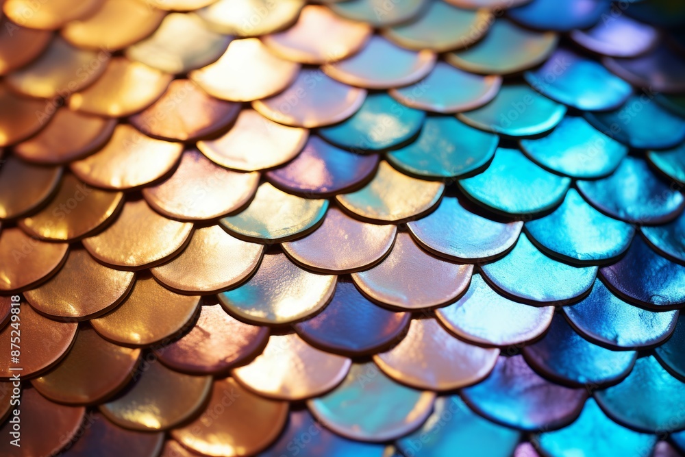 Fish Scales Material Structure Background - Generative AI Fish Scales Material Structure Background - Generative AI