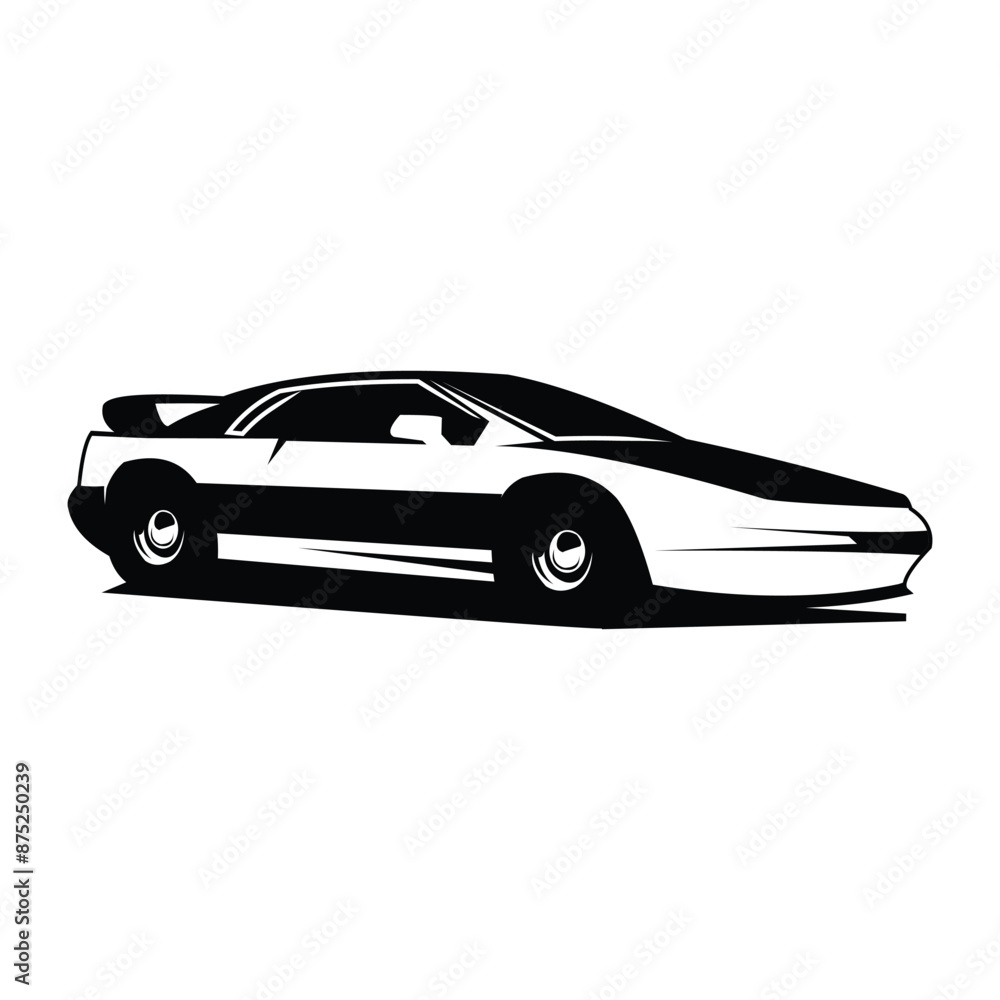 Naklejka premium 1976 lotus spirit silhouette. premium illustration vector design. best for logo, badge, emblem, icon, sticker design.