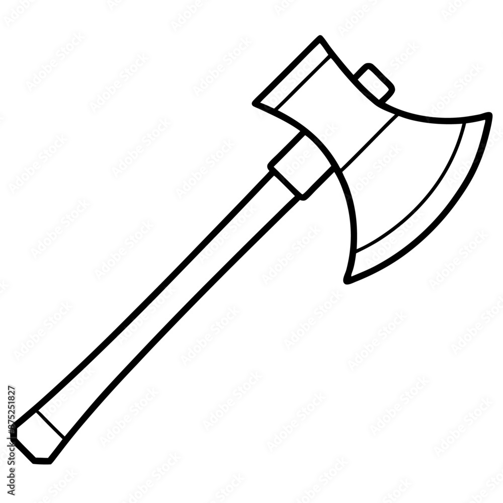 axe outline coloring book page line art illustration digital drawing axe outline coloring book page line art illustration digital drawing