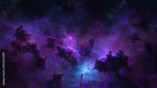 a purple and blue nebula © Garadel