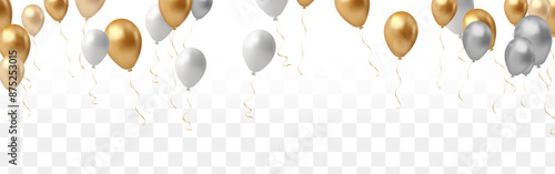 Frame template Celebration party banner with color balloons background. Sale  Grand Opening Card luxury greeting rich.