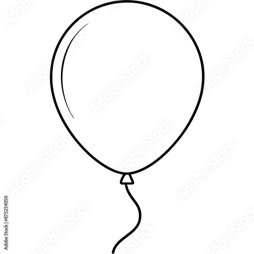 ballon outline coloring book page line art illustration digital drawing