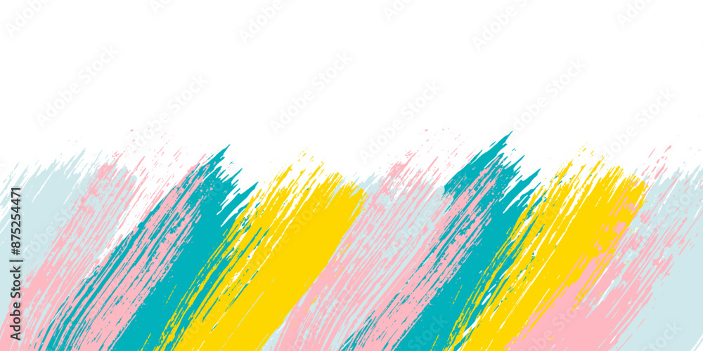 Obraz premium Art background with brush paint stroke in pastel colors. Vector illustration