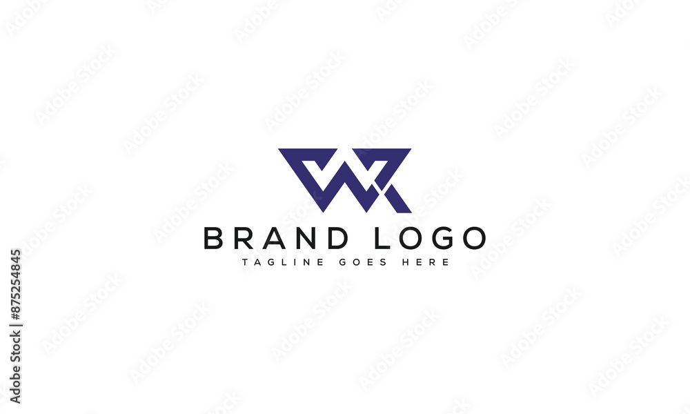 letter WR logo design vector template design for brand. letter WR logo design vector template design for brand.