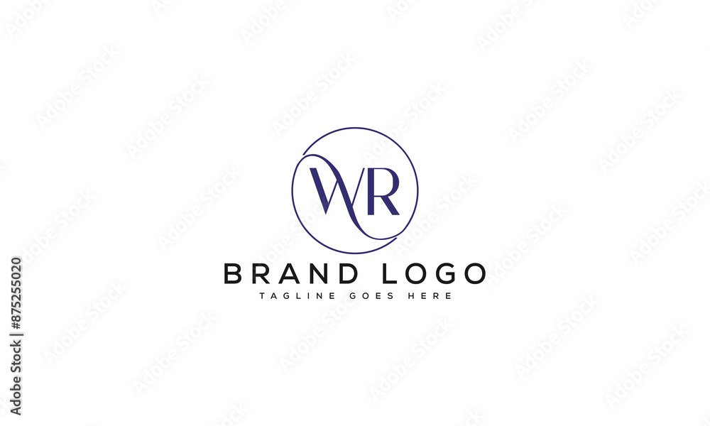 letter WR logo design vector template design for brand. letter WR logo design vector template design for brand.