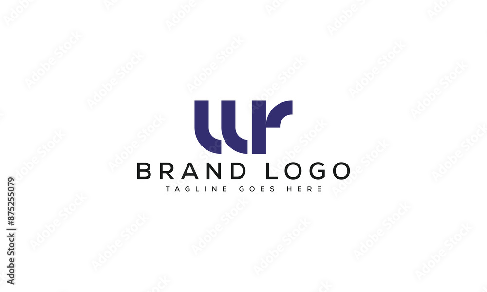 letter WR logo design vector template design for brand. letter WR logo design vector template design for brand.