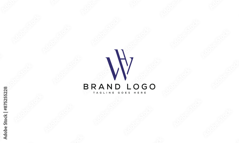 letter WH logo design vector template design for brand. letter WH logo design vector template design for brand.