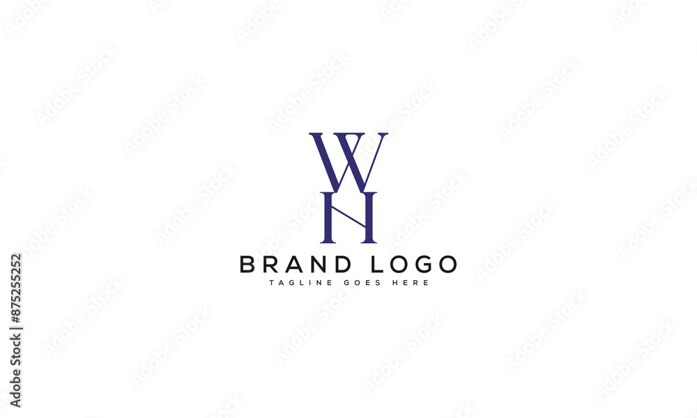 letter WH logo design vector template design for brand. letter WH logo design vector template design for brand.