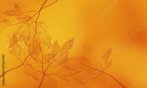 Composition of autumn leaves vains