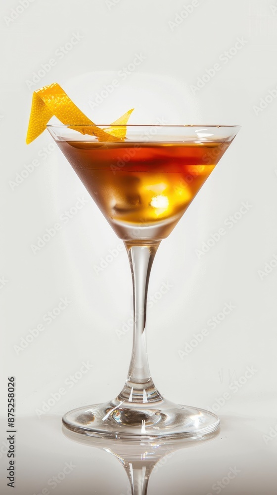 lassic Negroni Cocktail with Orange Garnish lassic Negroni Cocktail with Orange Garnish