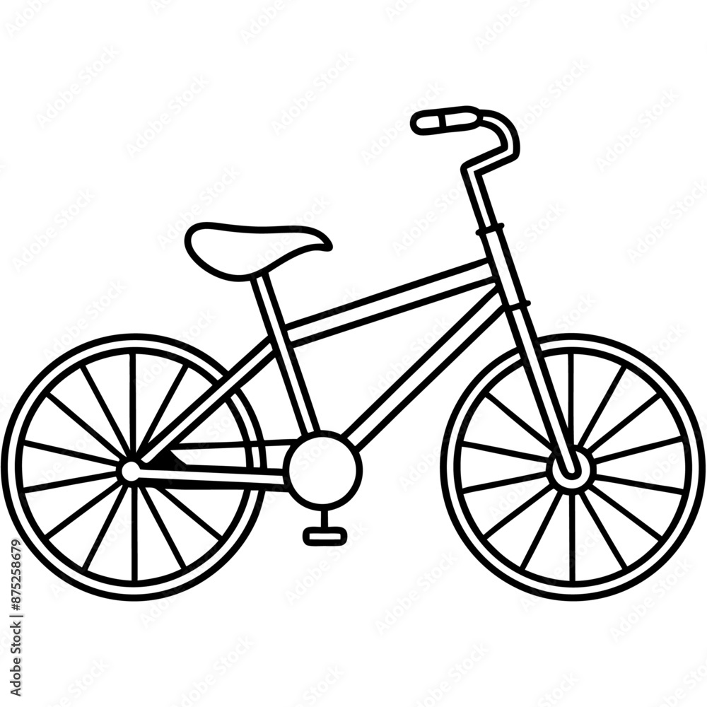 bicycle outline coloring book page line art illustration digital drawing bicycle outline coloring book page line art illustration digital drawing