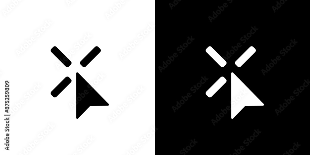Click icon logo vector. Cursor mouse point simple digital computer Click icon logo vector. Cursor mouse point simple digital computer