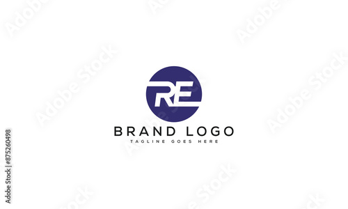 letter RE logo design vector template design for brand.