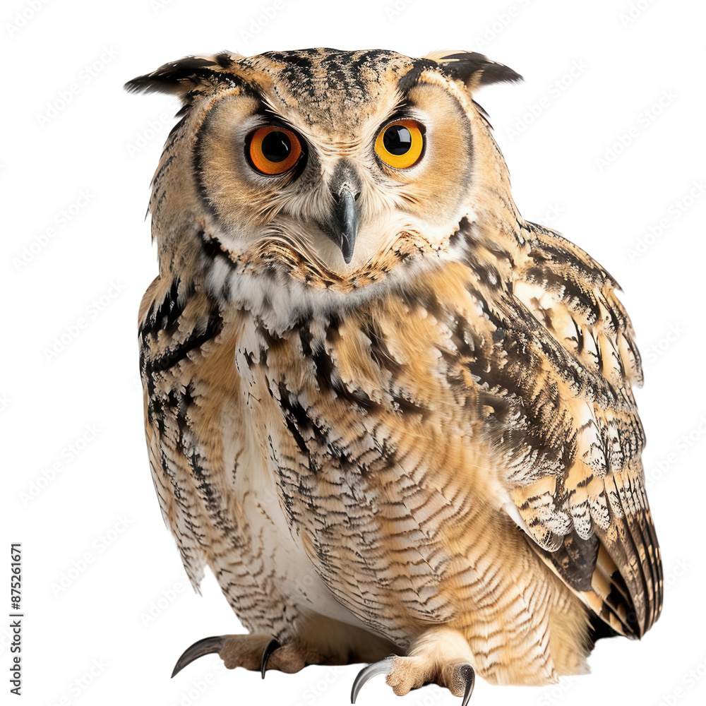 Naklejka premium Owl on transparent background