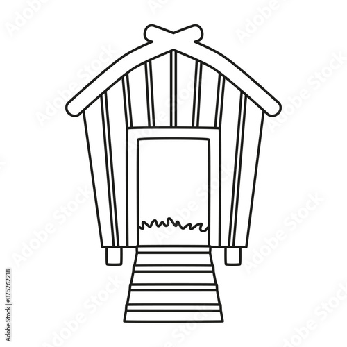 outline chicken coop