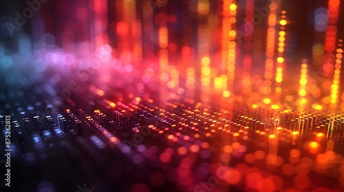 Wallpaper Mural  Bar charts with many colors going up and down for stock market investment or bright colorful banking charts Torontodigital.ca