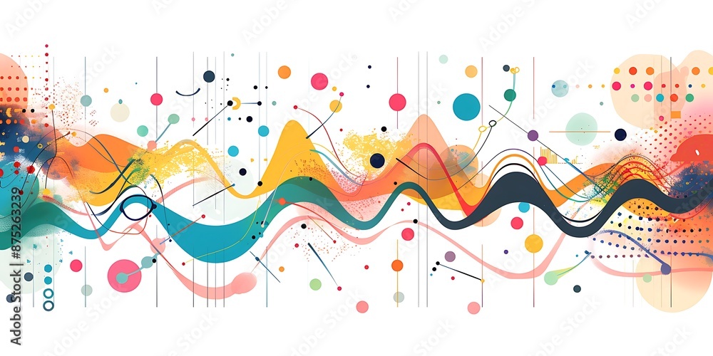 The design includes bold outlines, flat colors, simple shapes, a large triangle shape at one end and two arrows pointing to it on both sides, a diamond-shaped area between them The design includes bold outlines, flat colors, simple shapes, a large triangle shape at one end and two arrows pointing to it on both sides, a diamond-shaped area between them