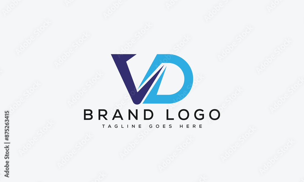letter VD logo design vector template design for brand. letter VD logo design vector template design for brand.