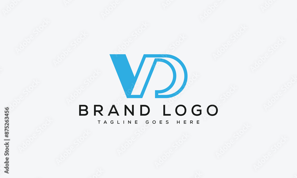 letter VD logo design vector template design for brand. letter VD logo design vector template design for brand.