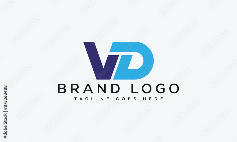 letter VD logo design vector template design for brand. letter VD logo design vector template design for brand.