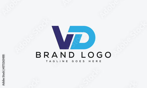 Free Download letter VD logo design vector template design for brand. - GFXLoad