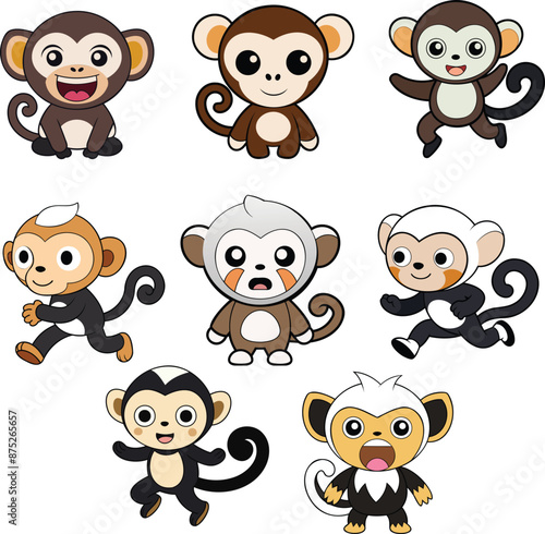 White Faced Capuchin design animal vector design