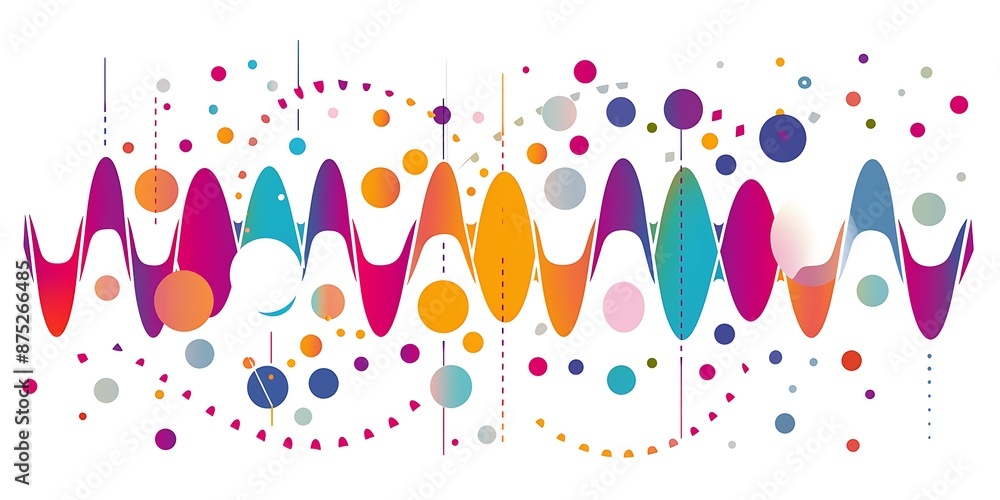 The design includes bold outlines, flat colors, simple shapes, a large triangle shape at one end and two arrows pointing to it on both sides, a diamond-shaped area between them The design includes bold outlines, flat colors, simple shapes, a large triangle shape at one end and two arrows pointing to it on both sides, a diamond-shaped area between them