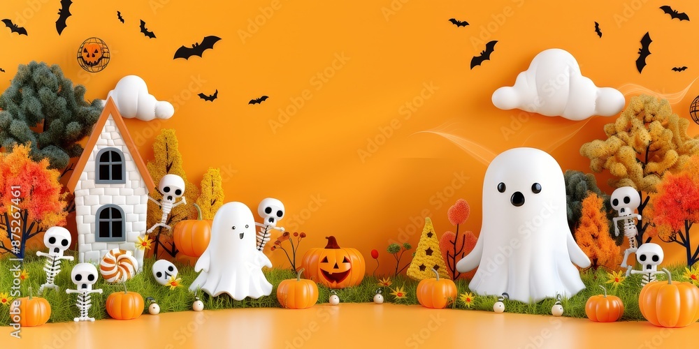 Halloween Ghost Scene Halloween Ghost Scene
