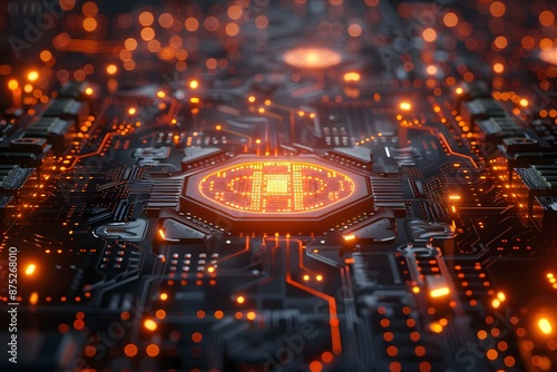 Abstract futuristic electronic circuit technology background