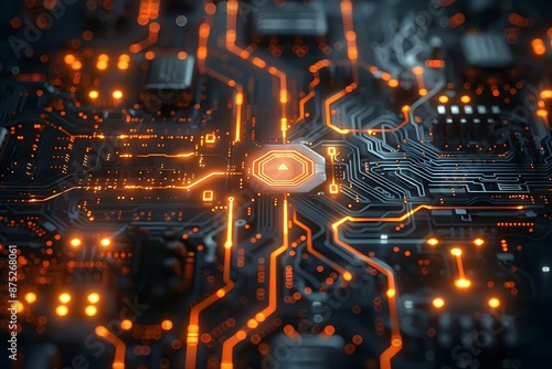 Abstract futuristic electronic circuit technology background