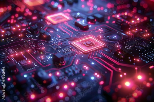 Abstract futuristic electronic circuit technology background