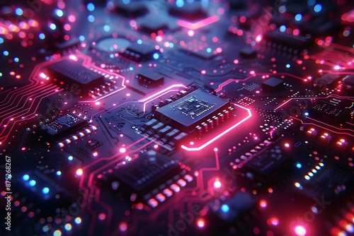 Abstract futuristic electronic circuit technology background