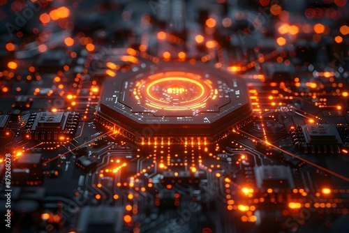 Abstract futuristic electronic circuit technology background