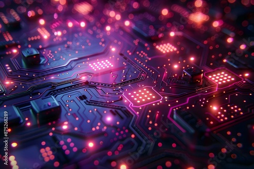 Abstract futuristic electronic circuit technology background