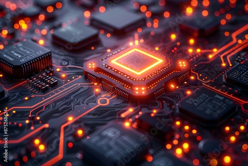 Abstract futuristic electronic circuit technology background