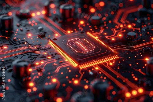 Abstract futuristic electronic circuit technology background