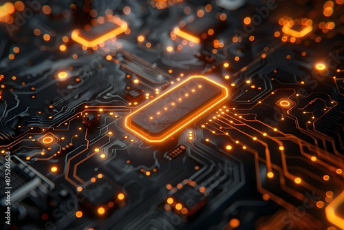 Abstract futuristic electronic circuit technology background