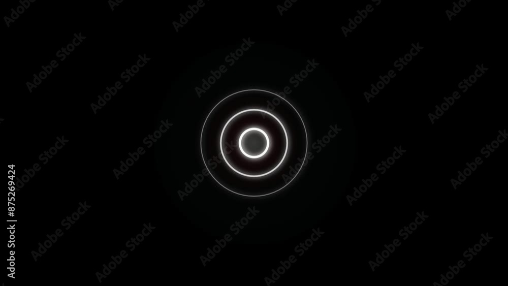 Abstract wave pulse animation, circle radio waves looping background with alpha channel. Abstract wave pulse animation, circle radio waves looping background with alpha channel.
