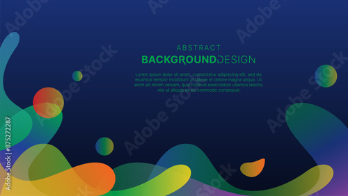 Abstract colorful fluid dynamic dark background