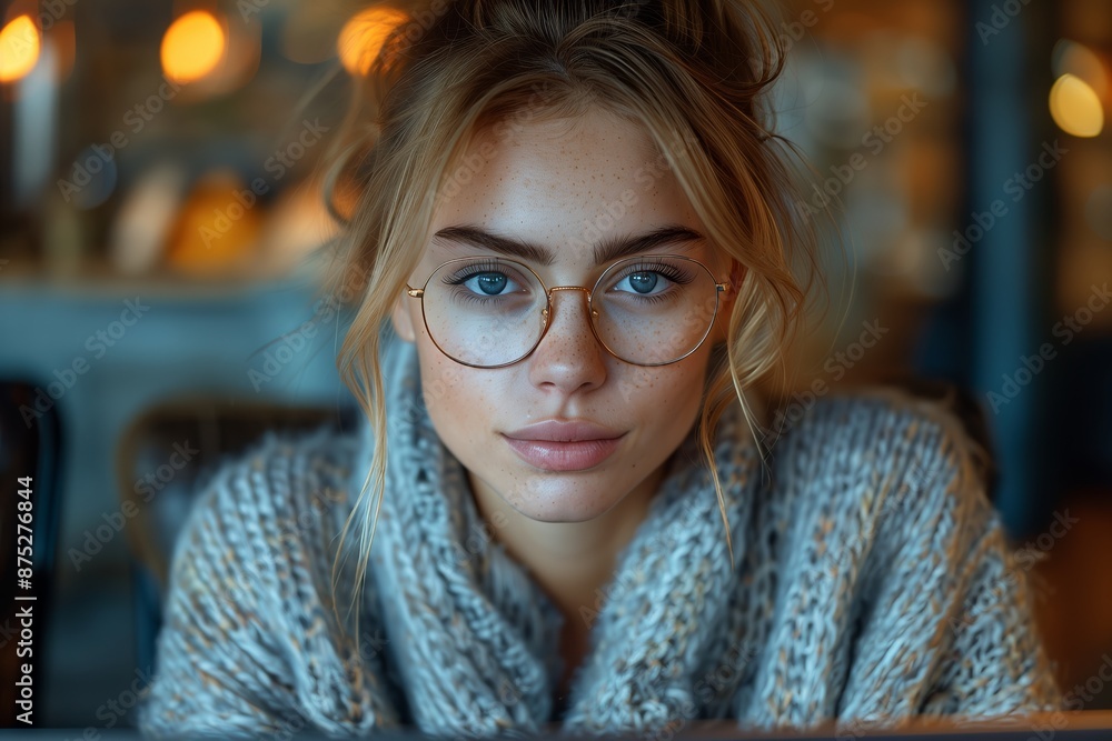Focused Young Businesswoman Engaged in Online Learning Focused Young Businesswoman Engaged in Online Learning