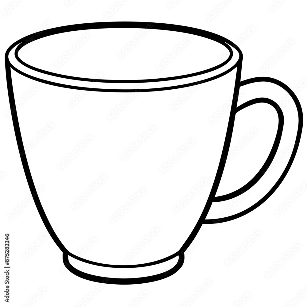 cup outline coloring book page line art illustration digital drawing cup outline coloring book page line art illustration digital drawing