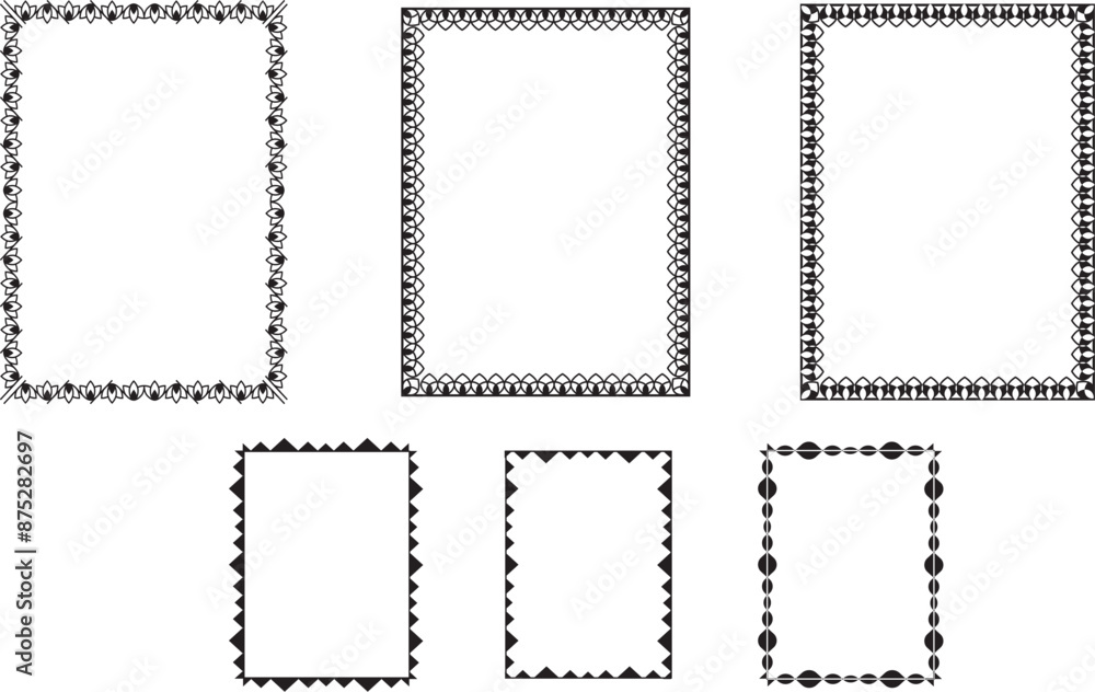 Decorative set of Rectangle Frames, Vector decorative frames, Rectangle Frames design set. Decorative set of Rectangle Frames, Vector decorative frames, Rectangle Frames design set.